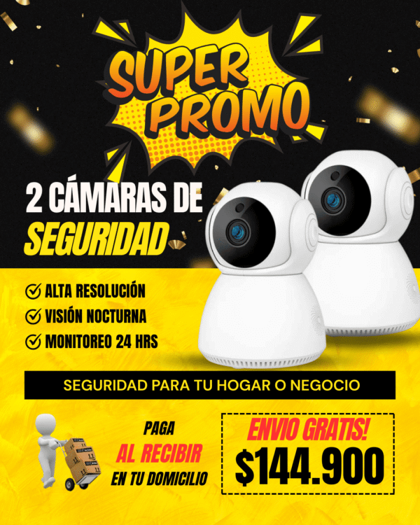 Kit 2 Camaras Seguridad Wifi Tipo Xiaomi
