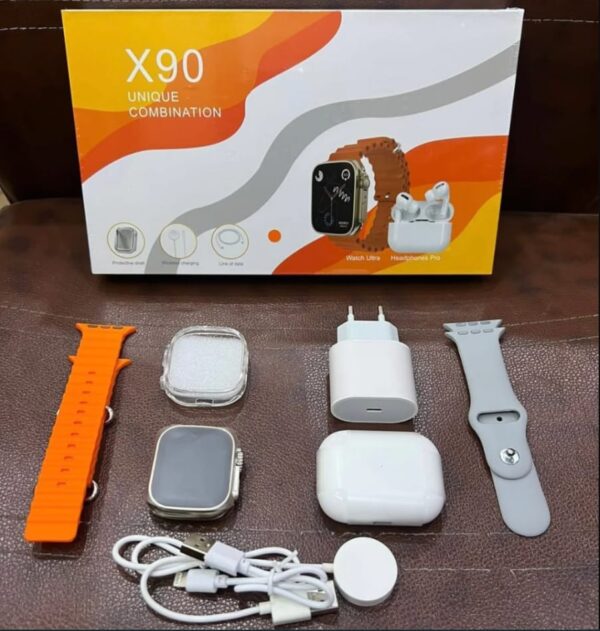 🔥 Combo Ultra Inteligente Smartwatch X90 (49 mm) + AirPods Pro + Accesorios 🔥