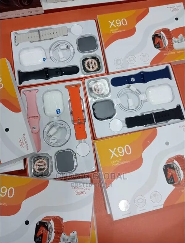🔥 Combo Ultra Inteligente Smartwatch X90 (49 mm) + AirPods Pro + Accesorios 🔥